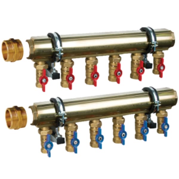 M-8220X High Capacity Manifold Expansion Kit 1-1/2" OT-63 Brass Bar, 3 Port - 4 Brackets