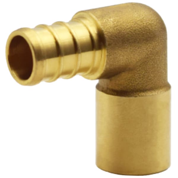 1/2" PEX 90° Elbow (Crimp(F1807)) - Brass