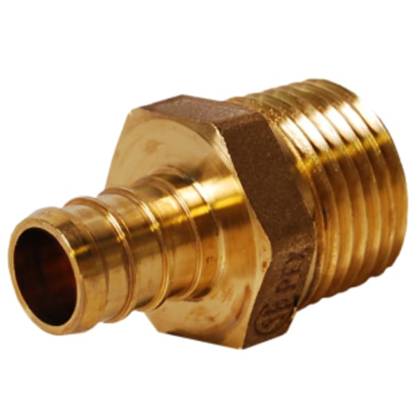 1" PEX Male Adapter (Crimp(F1807) x MIP) - Brass