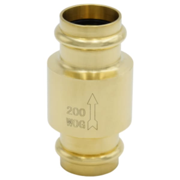 1-1/4" - Press x Press, LegendPress No Lead Forged Brass In-Line Check Valve