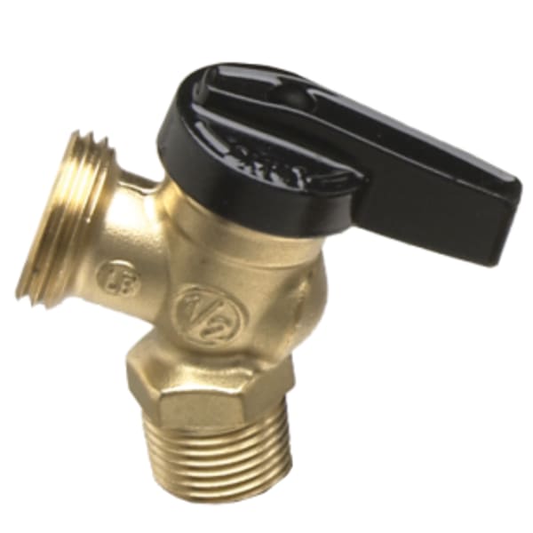 1/2" - MIP x Hose, No Lead Forged Brass 1/4-Turn Ball Valve Boiler Drain