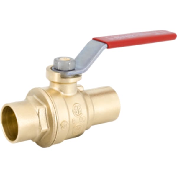 1" - Sweat x Sweat, No Lead Forged Brass Full Port Ball Valve