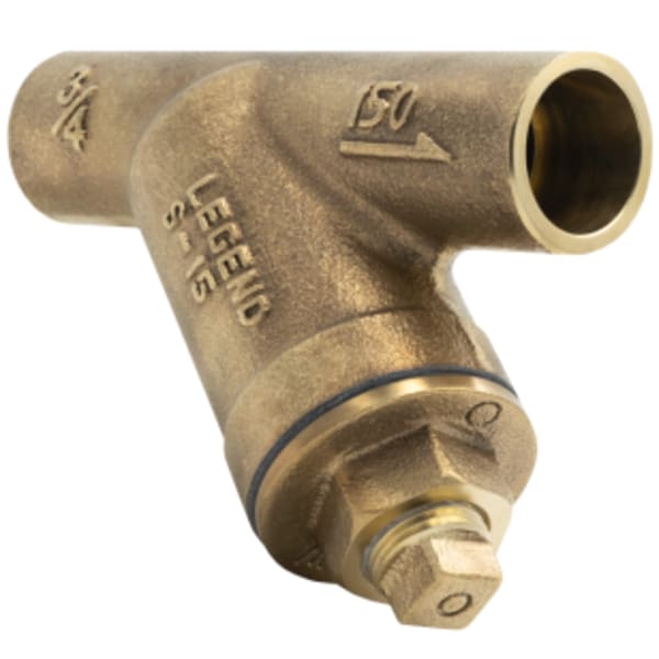 1/2" - Sweat x Sweat; Includes 20-Mesh Stainless Steel Screen, Cast Bronze Y-Strainer