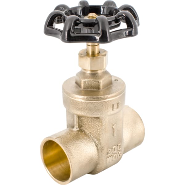 3/4" - Sweat x Sweat, No Lead Forged Brass Gate Valve