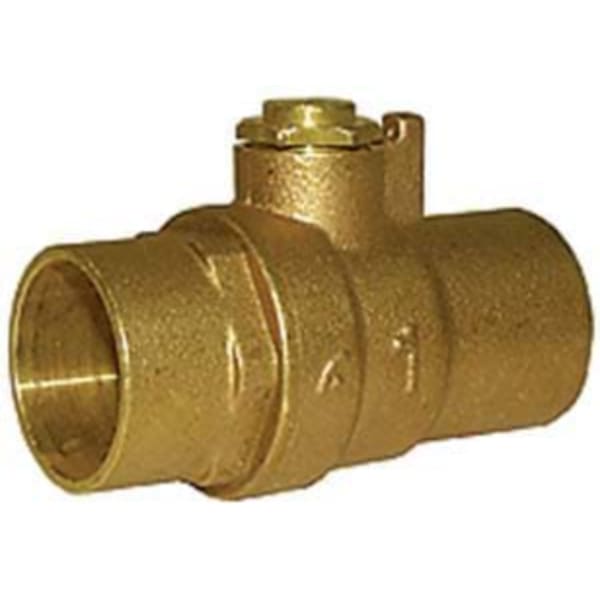 1/2" - Sweat x Sweat, Forged Brass Balancing Ball Valve with Screwdriver Slot