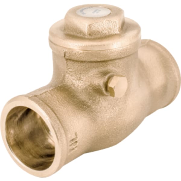 1" - Sweat x Sweat, No Lead Forged Brass Swing Check Valve