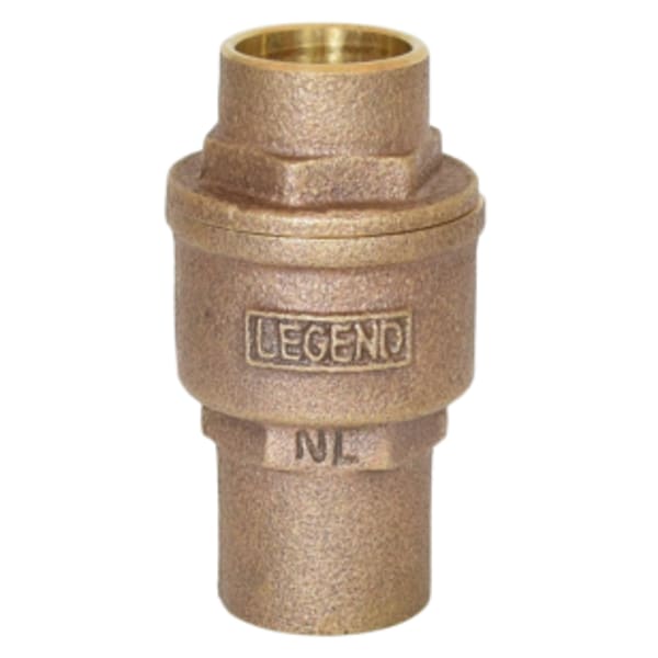 1/2" - Sweat x Sweat, Cast Bronze In-Line Spring Check Valve