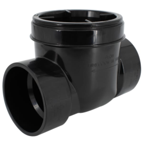 6" - Solvent x Solvent, ABS Backwater Valve with Lid