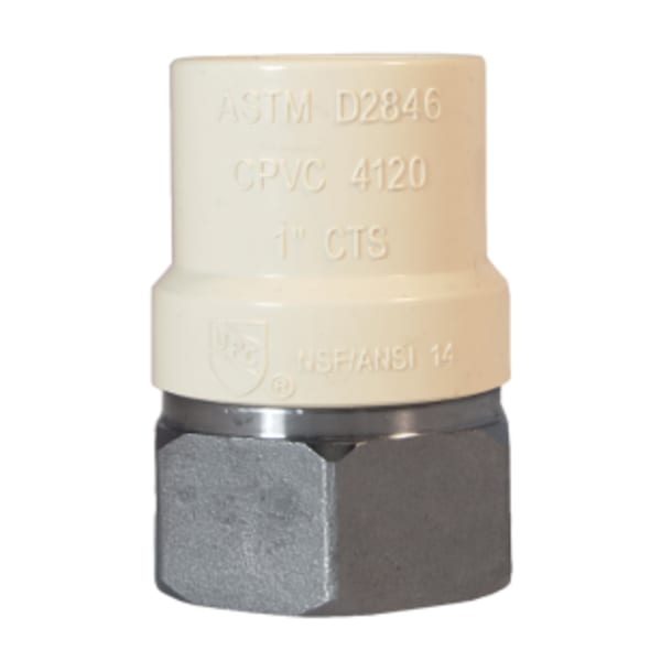 1" - CPVC x FIP, Stainless Steel FNPT x CPVC Transition Fittings