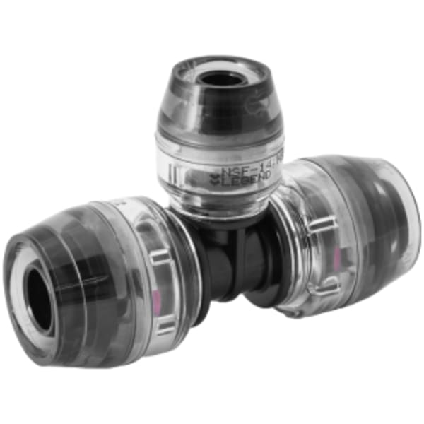 3/4" X 1/2" X 1/2" - Push x Push x Push, SmartClick Reducing Tee