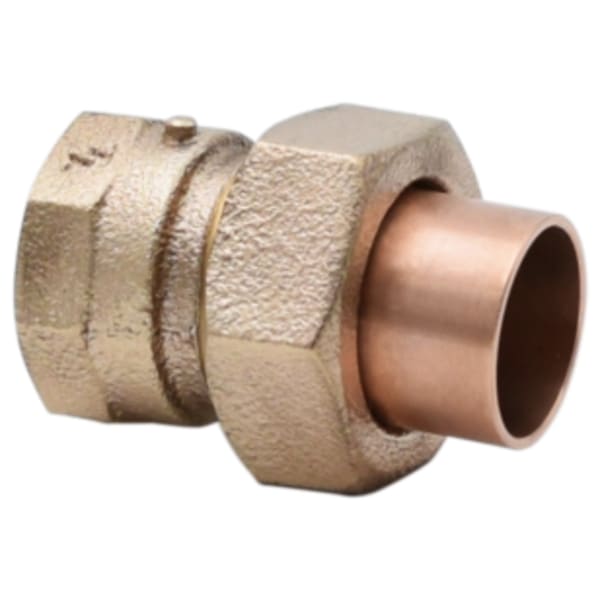 1/2" - Sweat x FIP, No Lead Cast Brass Sweat x FNPT Large-Pattern Union