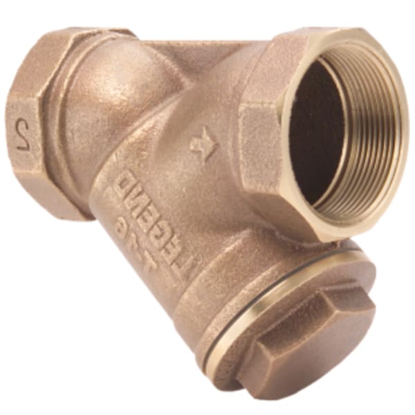 2-1/2" - FIP x FIP; Includes 304 Stainless Steel 1/16" Perforated Strainer, Forged Brass Compact Y-Strainer