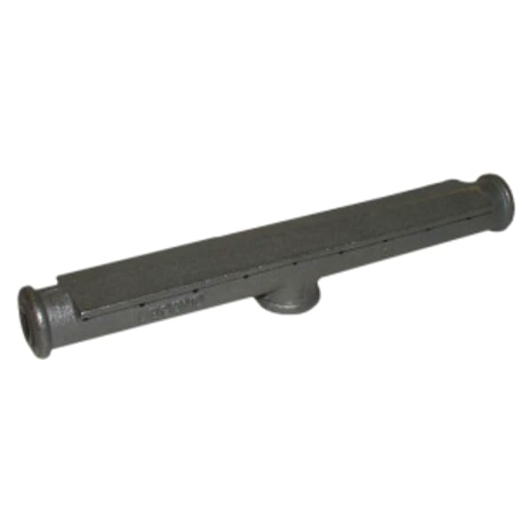 1/2" - FIP x FIP x FIP, Black Cast Iron T-Style Natural Gas Burner Bar