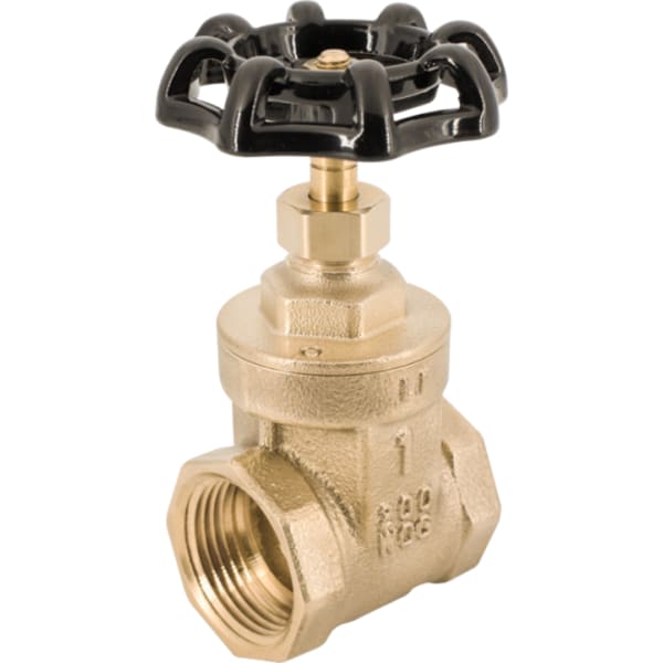 1/2" - FIP x FIP, No Lead Forged Brass Gate Valve