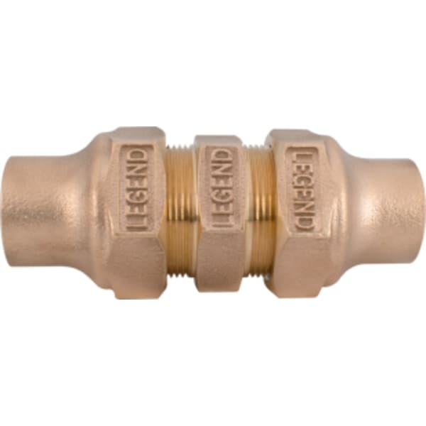 1" - Flare x Flare, No Lead Cast Bronze Water Service 3-Part Flare Union