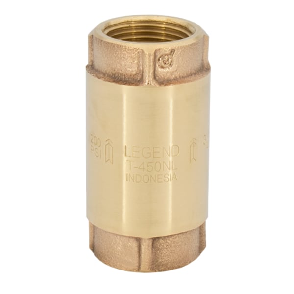 3/4" - FIP x FIP, No Lead Cast Bronze In-Line Check Valve