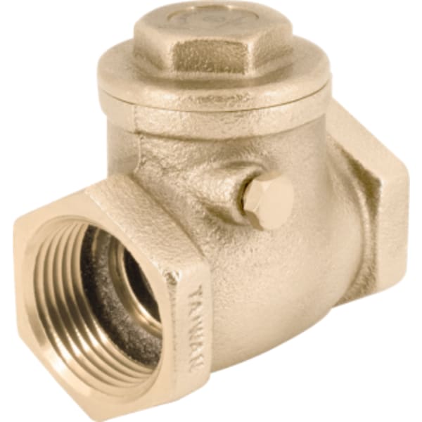 3/8" - FIP x FIP, No Lead Forged Brass Swing Check Valve