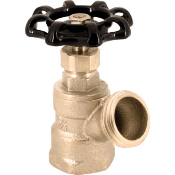 1/2" - FIP x Hose, No Lead Forged Brass Boiler Drain