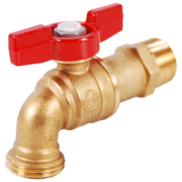3/4" - MIP x Hose, No Lead Forged Brass 1/4-Turn Ball-Type Hose Bibb with Tee Handle