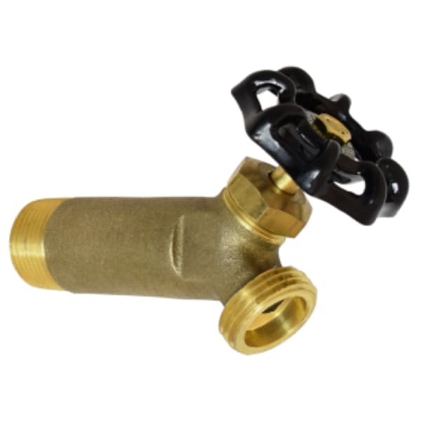 3/4" - MIP x Hose, No Lead Forged Brass Water Heater Drain Valve