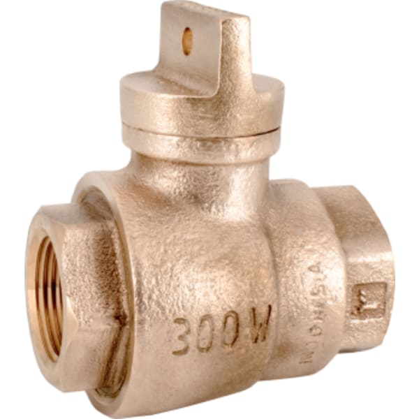 1" - FIP x FIP, No Lead Cast Bronze Water Service FNPT Curb Stop Valve