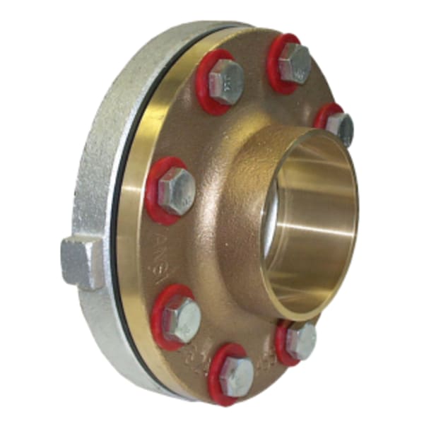3" - FIP x Sweat; Flanged Union, No Lead Forged Brass/Forged Steel Large Diameter Dielectric Union