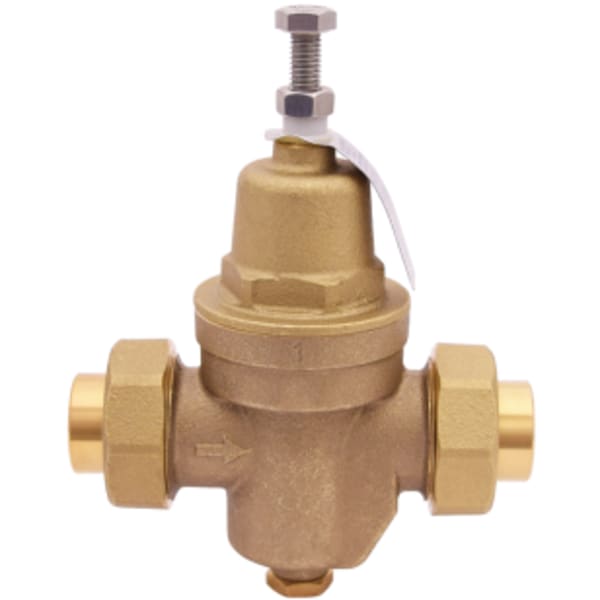 2" - FIP Union x FIP Union, No Lead Cast Brass Pressure Reducing Valve Kit with Brass Bonnet & FNPT Union Adapters