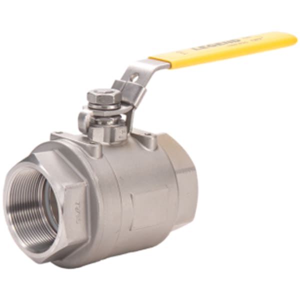 2" - FIP x FIP, 316 Stainless Steel Two-Piece Full Port Ball Valve with Locking Device