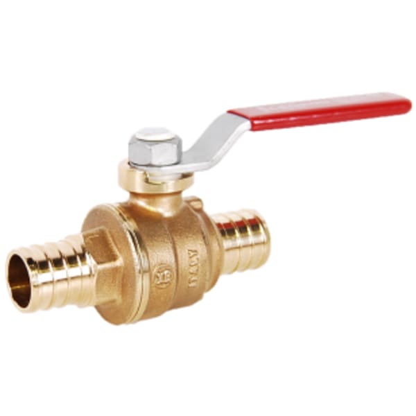 1/2" - F1807, No Lead Forged Brass Crimp/Cinch PEX Ball Valve