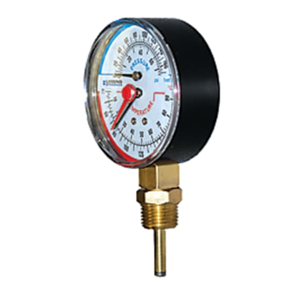 1/2" - MIP, Bottom-Mount Temperature & Pressure Gauge