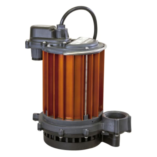 1/3 hp, Submersible Sump Pump, Polyp/aluminum, manual, 115V, 25' cord.