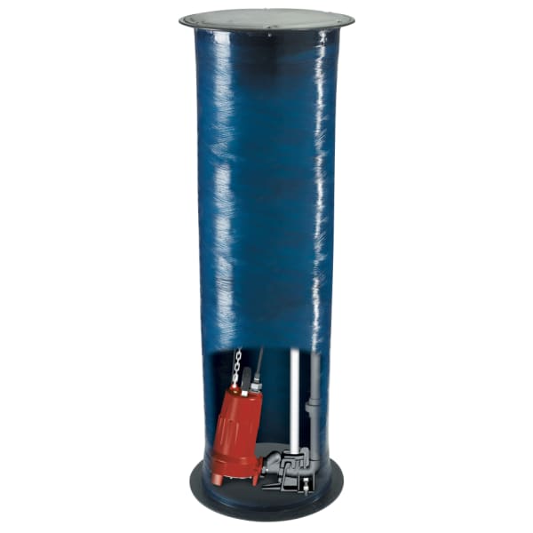 2 hp, Simplex 2-Stage Grinder Package, 1PH, 208-230V, 1-1/4" Discharge with 24" x 96" basin and Simplex control panel
