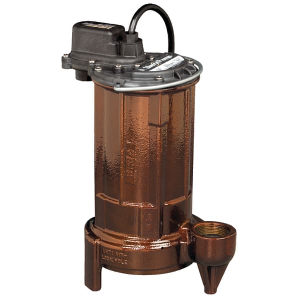 1/2 HP, Submersible Effluent Sump Pump, 1 PH, 115V, 35' Cord, 1-1/2" Discharge, Manual