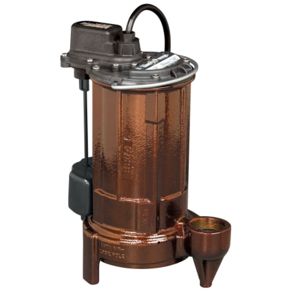 3/4 hp, Submersible Sump Pump, 1PH, 115V, Cast iron, vertical magnetic float switch, 25' cord