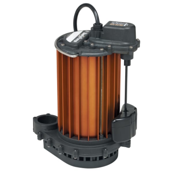 1/2 hp, Submersible Effluent Pump, poly/alum., 115V. VMF vertical magnetic float, 25' cord
