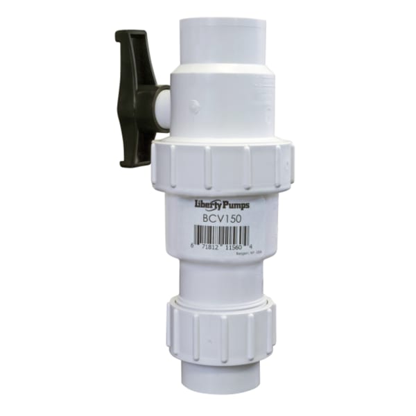 Ball / Check valve, 1-1/2" HD, PVC with union