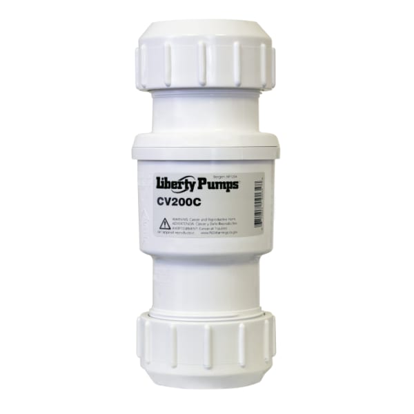 Check valve, 2" HD, PVC, compression fit