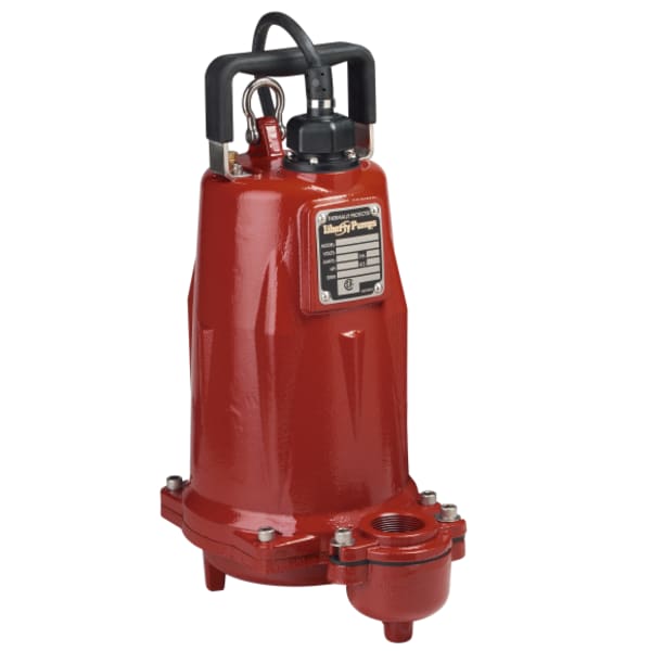 2 HP, Effluent Pump, 3 PH, 208-230V, 35' cord, 1.5" / 2" disch., Manual