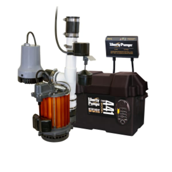 1/3 HP Battery back-up Pump combo, models 237 & 441 assembled, 115V, 12V