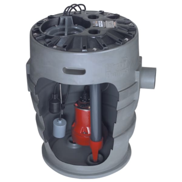 1/2 HP, Simplex Sewage Package, 1 PH, 115V, 10' Stack, 2" Discharge, 10' cord