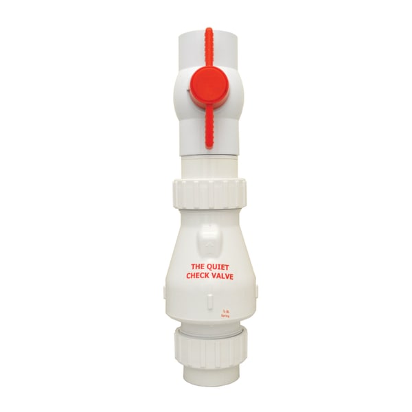 Check valve, 2" Quiet, compression, combination ball and check valve