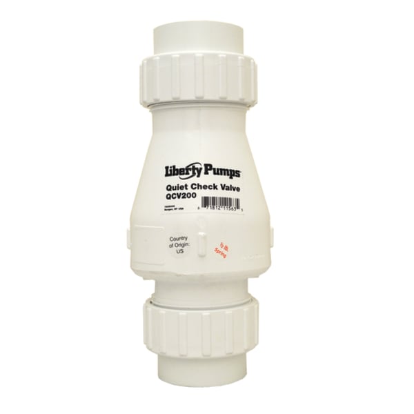 Check Valve, 2" (.5lb. Spring-loaded), HD, PVC