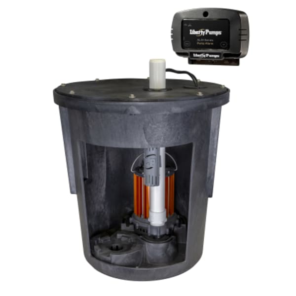 Assembled Sump kit, 1/3 hp model 237, 18" x 22" basin with cover and ALM-P1 alarm