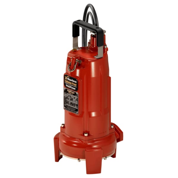 2 HP, Explosion Proof Grinder Pump, 3 PH, 208/230V, 50' Cord, 1-1/4" Discharge, Manual