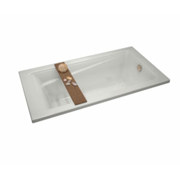 Exhibit 6032 Acrylic Drop-in End Drain Whirlpool Bathtub in White