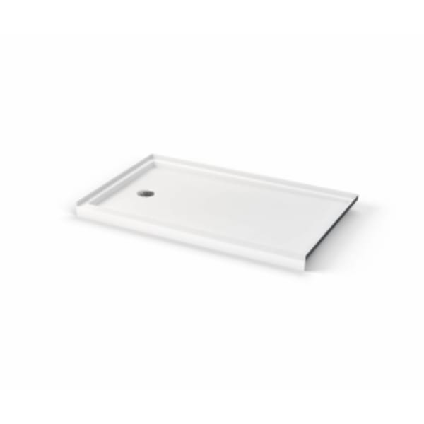 Icon 6036 AcrylX Alcove Shower Base with Left-Hand Drain in White