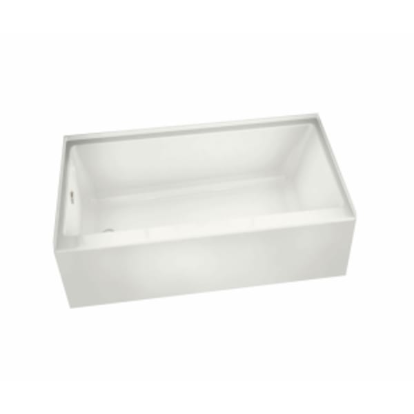 Rubix 6032 AFR Acrylic Alcove Right-Hand Drain Bathtub in White