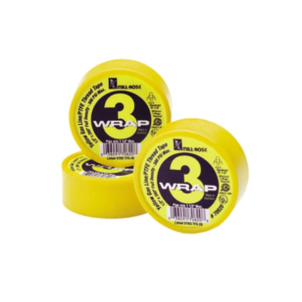 PTFE TAPE,YEL GAS,1/2"X260"