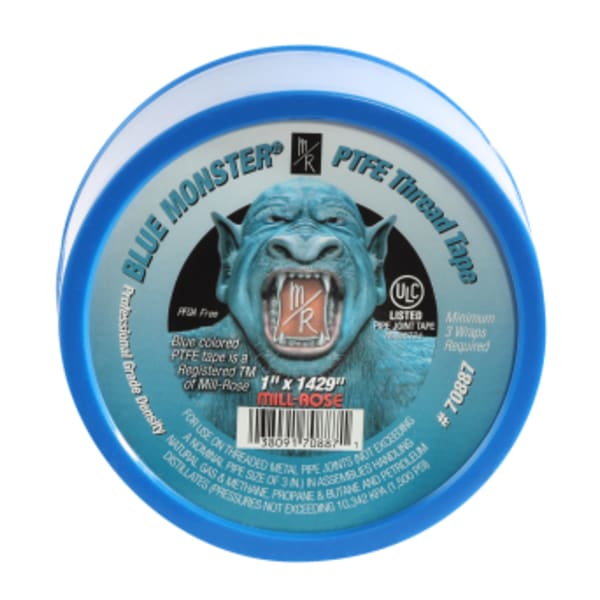 1"x1429" BLUE MONSTER PTFE THREAD TAPE