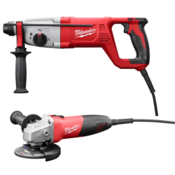 Milwaukee® 1" SDS Plus Rotary Hammer/4-1/2" Small Angle Grinder Kit